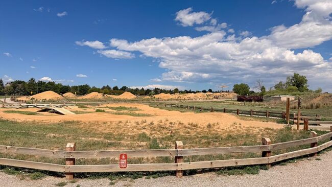 McKay Lake Bike Park with dirt jumps, skill loops, and pump track