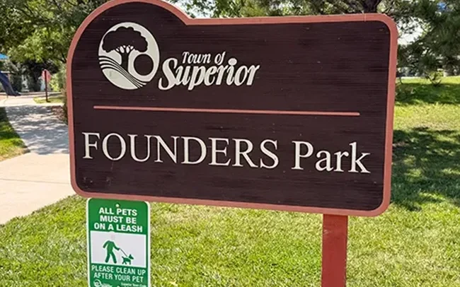 Founders Park, Superior, CO. Hero Image - Front Range Explorin’