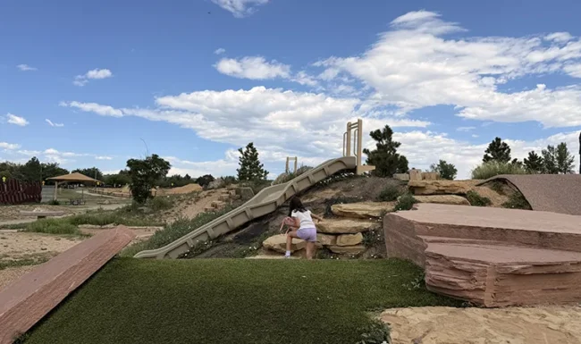 McKay Lake Park and Open Lands: Natural playground rock climbing & slide