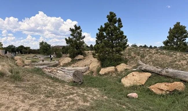 McKay Lake Park and Open Lands: prairie dog playground climbing rocks & logs