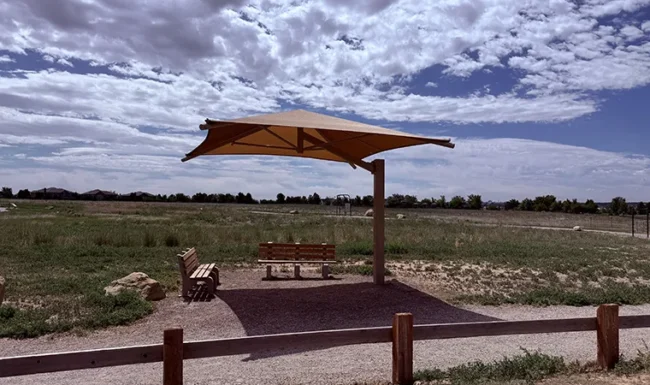 McKay Lake Park and Open Lands shade area with benches
