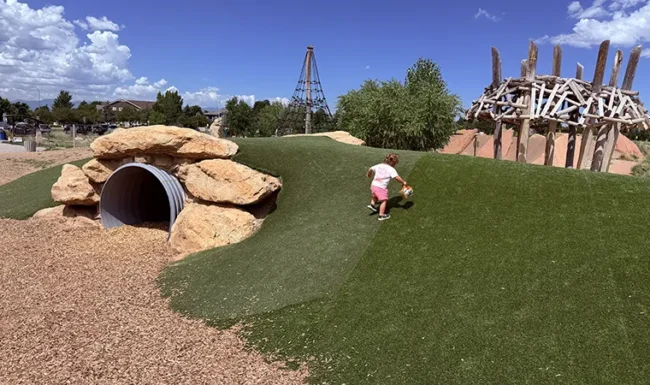McKay Lake Park and Open Lands Natural playground tunnels