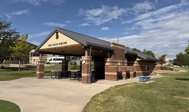 Midway Park, Broomfield Girl Scout Pavilion showing restroom