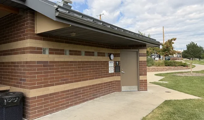 Midway Park, Broomfield Girl Scout Pavilion showing restroom