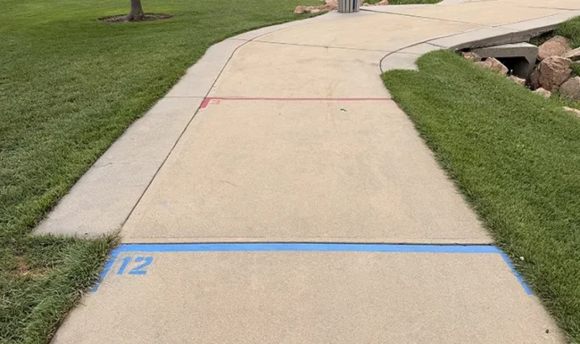 Midway Park North, Broomfield, CO. Disc golf markers