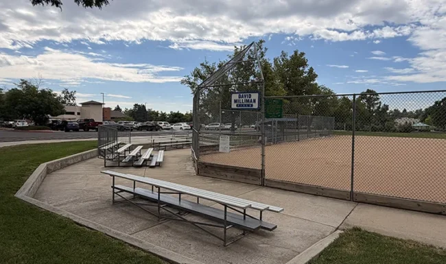 Midway Park South, Broomfield: Baseball field bleachers