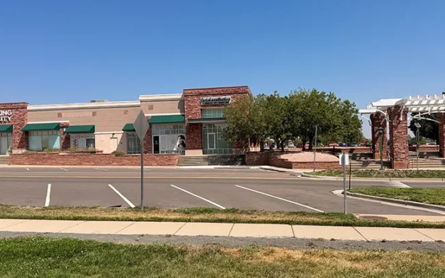 Northside Free Parking & Shops Across the Street: Founders Park, Superior, CO.