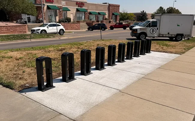 Locking Bicycle Racks: Founders Park, Superior, CO.