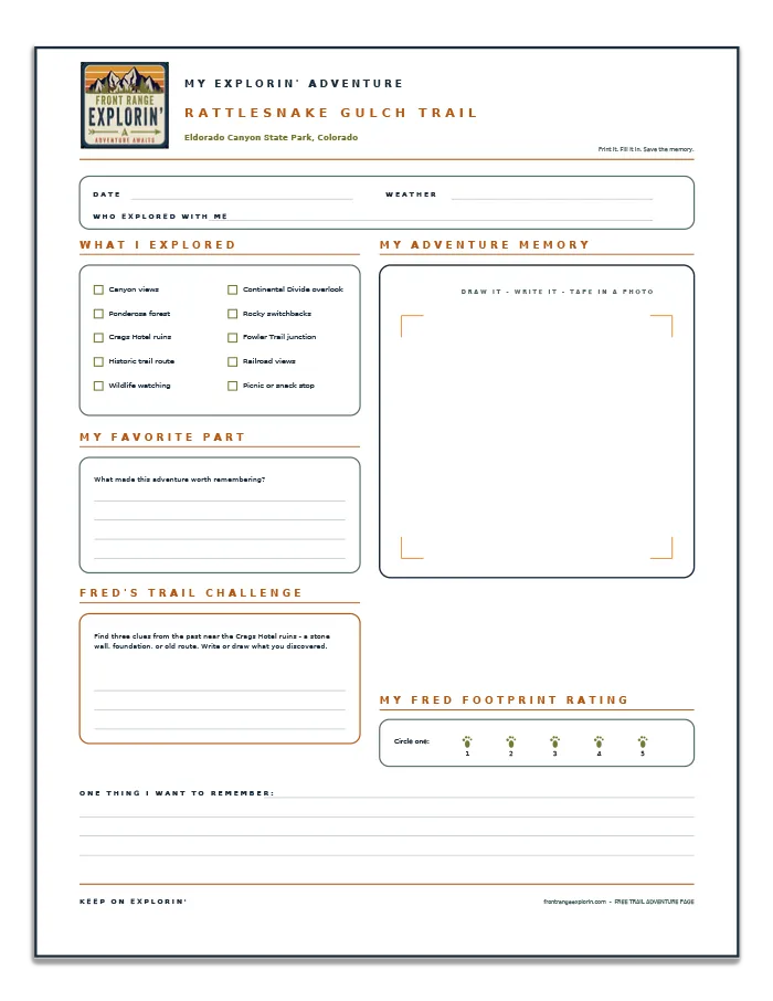 Rattlesnake Gulch Journal page Rattlesnake Gulch Journal page
