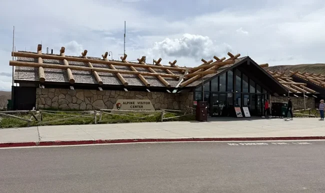 Alpine Visitor Center entrance along Trail Ridge Road in Rocky Mountain National Park