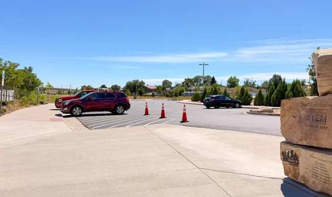 Parking area at Westminster Station Park Nature Playground