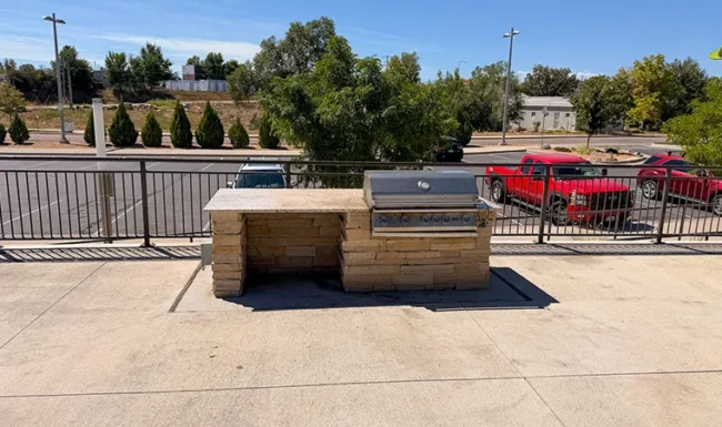 Built-in barbecue grill at Westminster Station Park picnic area