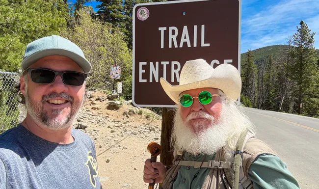 Explorers at the St. Mary’s Glacier trail entrance.
