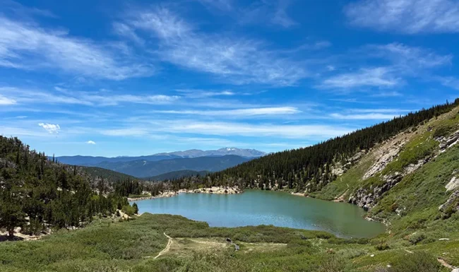St. Mary’s Lake with sweeping views of the Rocky Mountains.