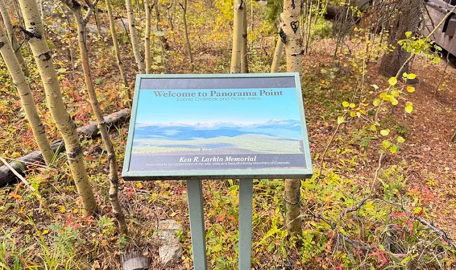 Panorama Point interpretive sign in Golden Gate Canyon State Park