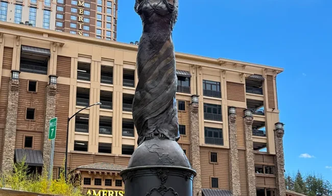 Dawn of Glory sculpture in front of Ameristar Casino in Black Hawk, Colorado