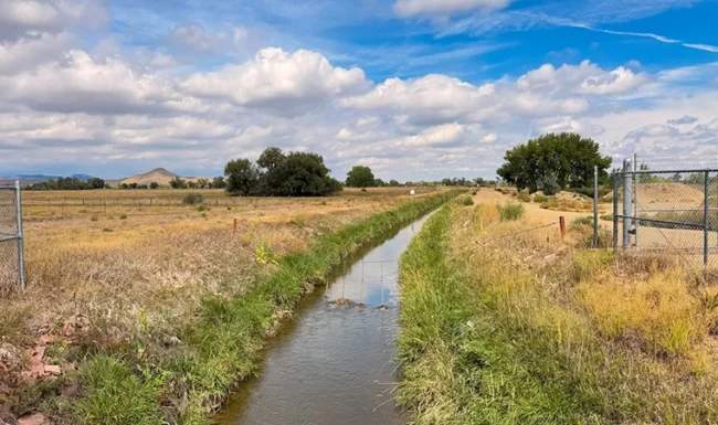 Water channel and open space along the Coot Lake trail