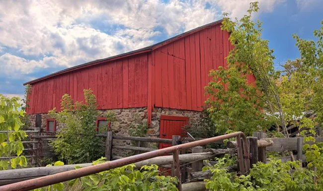 Historic red barn in Boulder