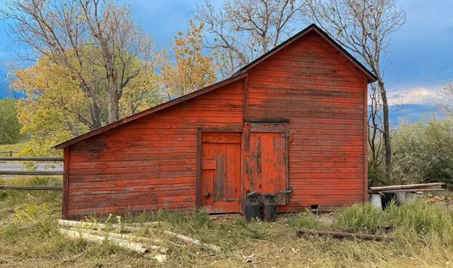 Historic red barn in Boulder