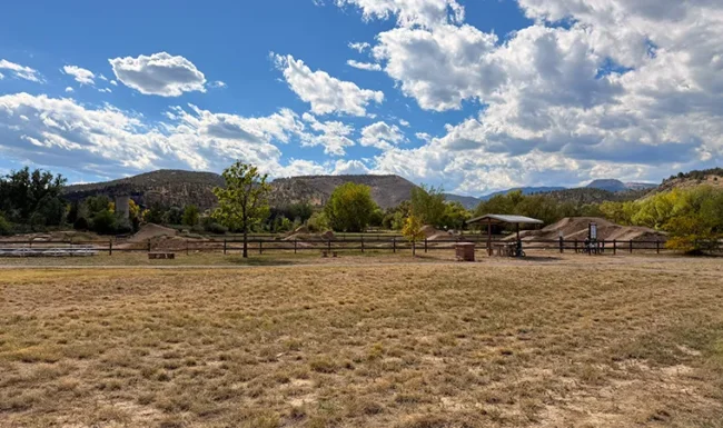 Dirt Jump Bike Park with mountain views at Bohn Park