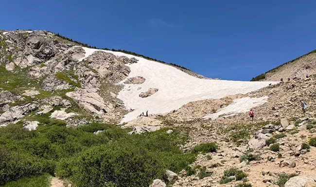 Saint Mary's Glacier snowfield view