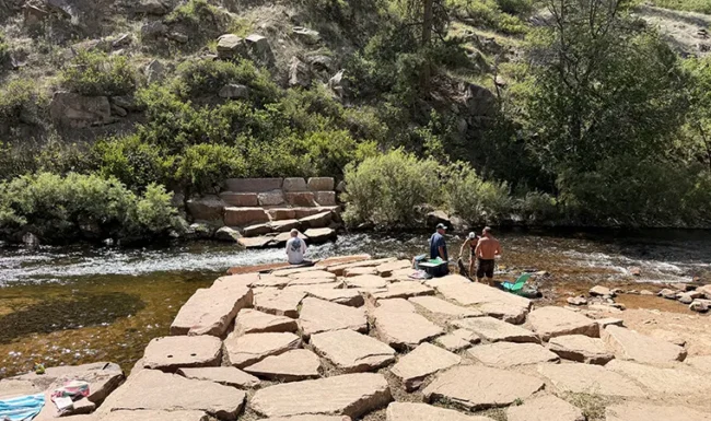 River access along North St. Vrain Creek at LaVern M. Johnson Park in Lyons